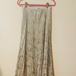 Anthropologie Floor-Length Champagne Gold Skirt (Never Worn!)